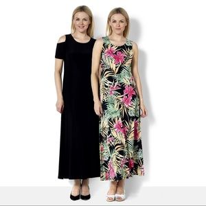 Attitudes By Renee Vacation Tropical Maxi Dress